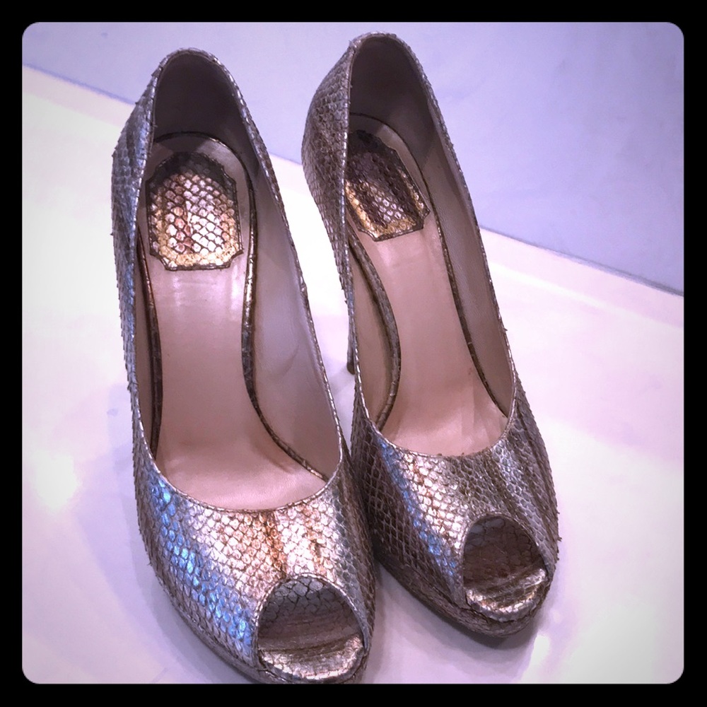 Dior snake leather heels